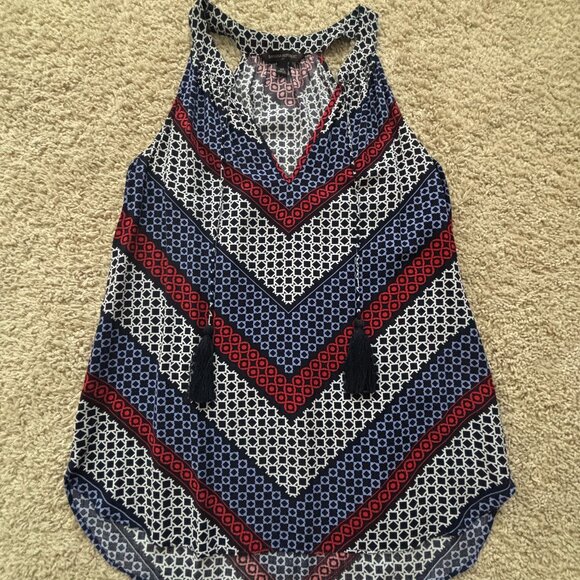 Banana Republic Tops - Banana Republic Silky Tank Navy Print Size XS